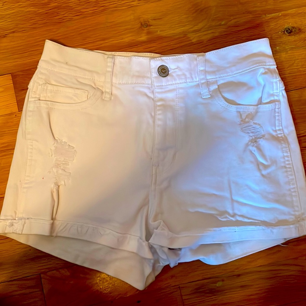 White high waisted jean shirt